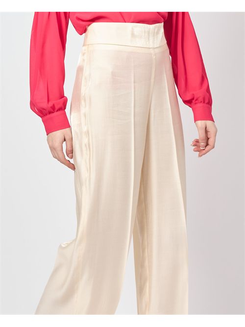 Palazzo trousers in laminated fabric Valentina Rio VALENTINA RIO | V3335292